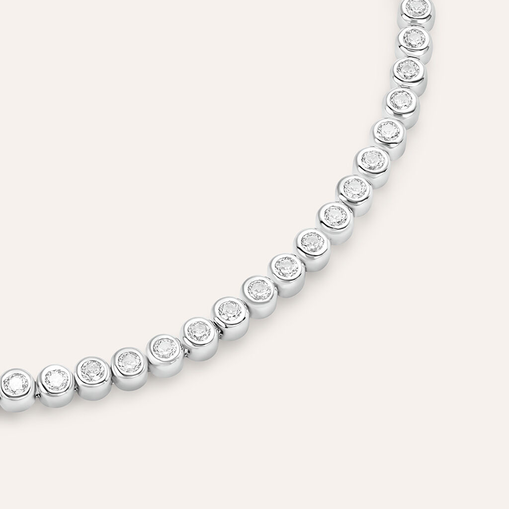 Bracciale Tennis Silver Elegance Argento Rodiato Cubic Zirconia