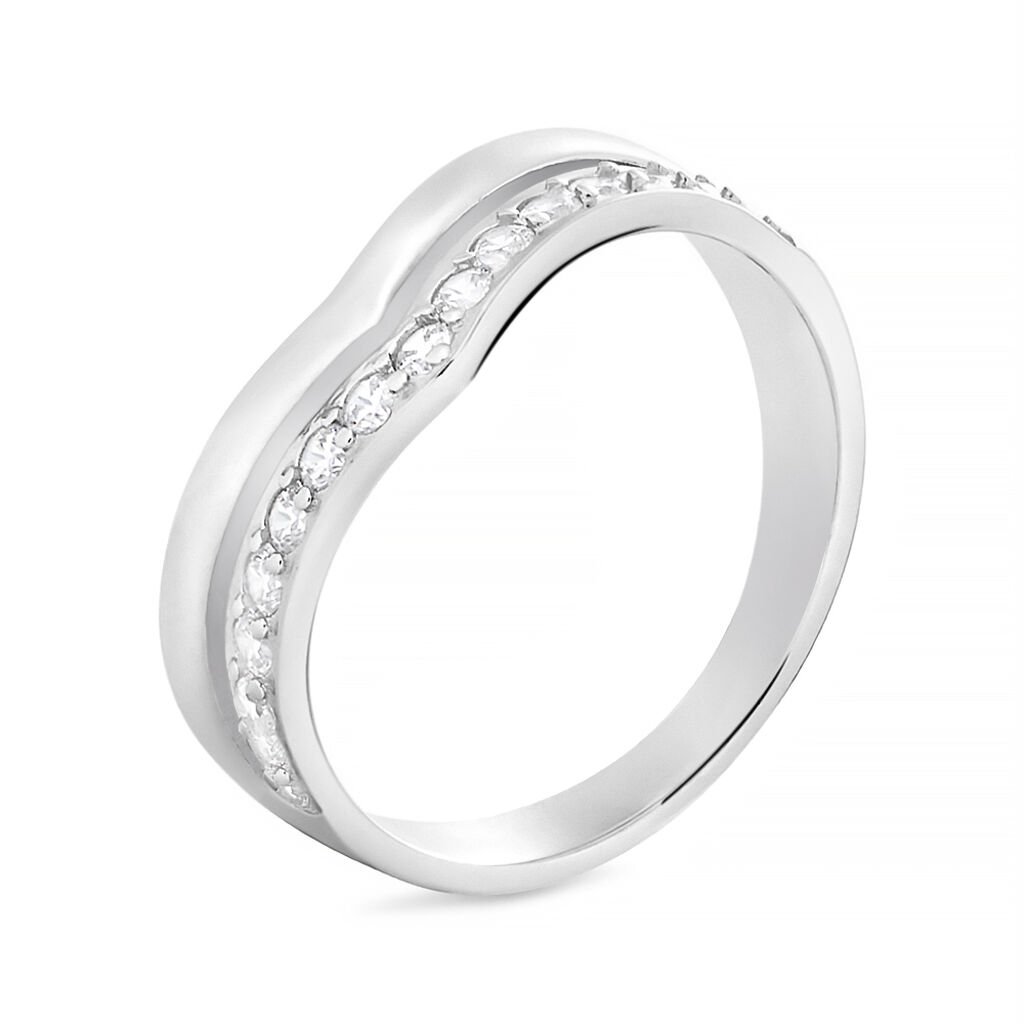 Anello Fascia Silver Shine Argento Rodiato Cubic Zirconia