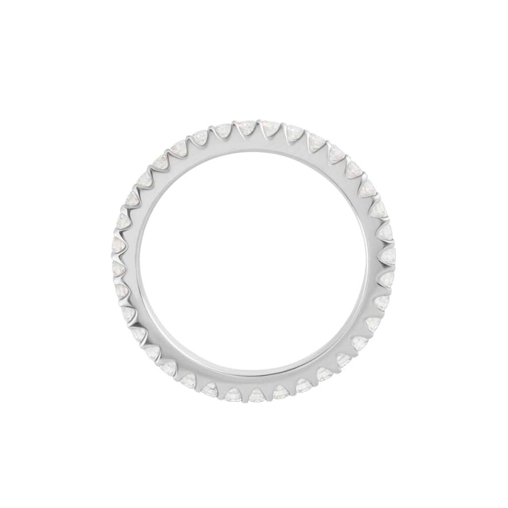 Fede Classica Eternity 2.4 mm Oro Bianco Diamante - Anelli con Incisione Donna | Stroili