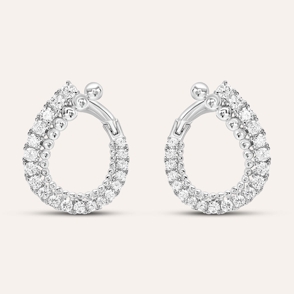 Orecchini Lobo Silver Shine Argento Rodiato Cubic Zirconia