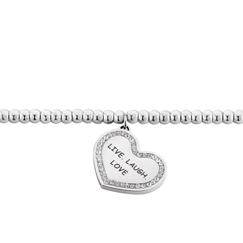 Bracciale Lady Message Acciaio Cristallo - Bracciali con Incisione Donna | Stroili