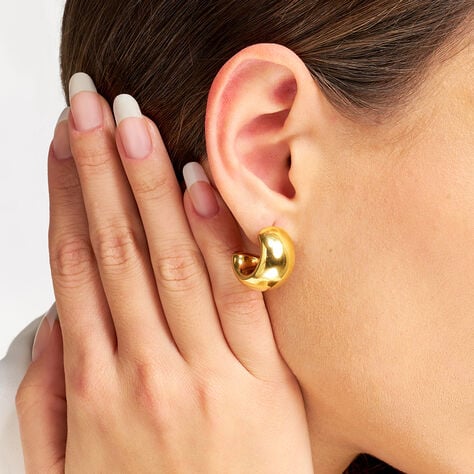 Orecchini A Cerchio Radiance Acciaio Dorato - Orecchini a Cerchio Donna | Stroili
