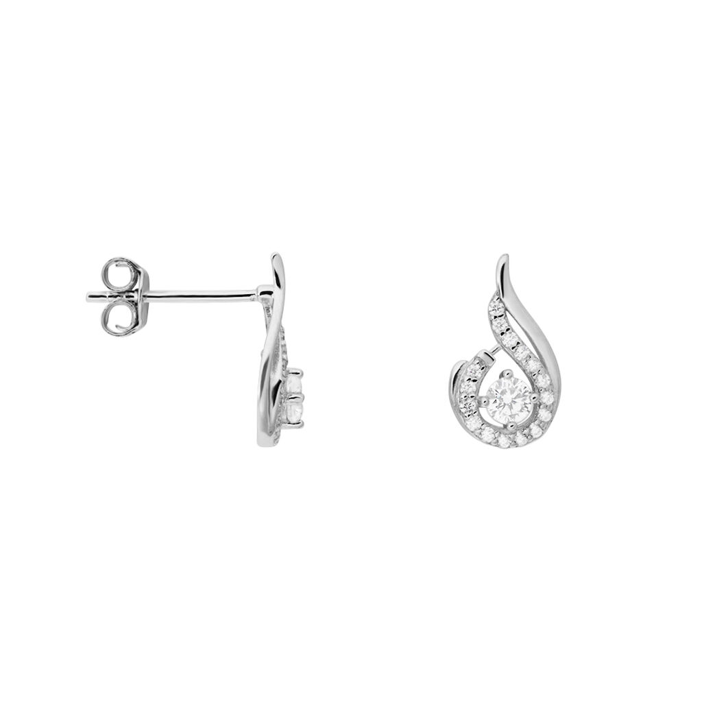 Orecchini Lobo Silver Elegance Argento Rodiato Cubic Zirconia - Orecchini a Lobo Donna | Stroili
