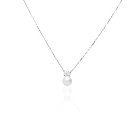 Collana Silver Pearls Argento Rodiato Perla sintentica Cubic Zirconia - Collane Donna | Stroili