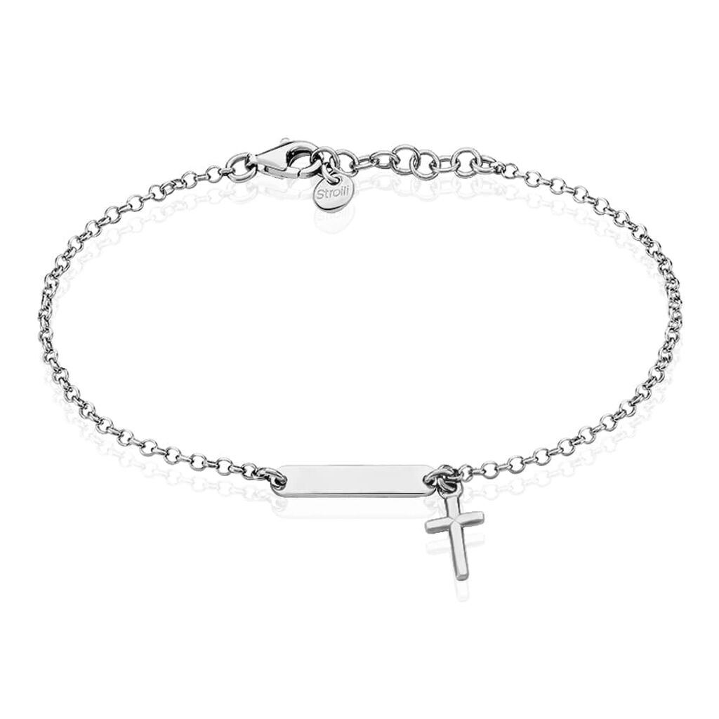 Bracciale Con Targhetta Silver Soul Argento Rodiato - Bracciali con Incisione Donna | Stroili