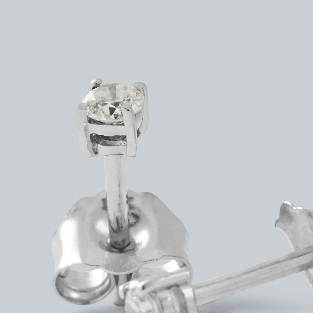 Orecchini Lobo Punto Luce Firmamenti Oro Bianco Diamante - Orecchini a Lobo Donna | Stroili