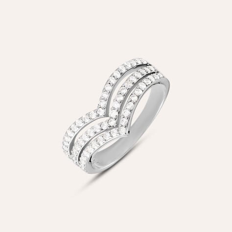 Anello Fascia Silver Shine Argento Rodiato Cubic Zirconia - Anelli con Pietre Donna | Stroili