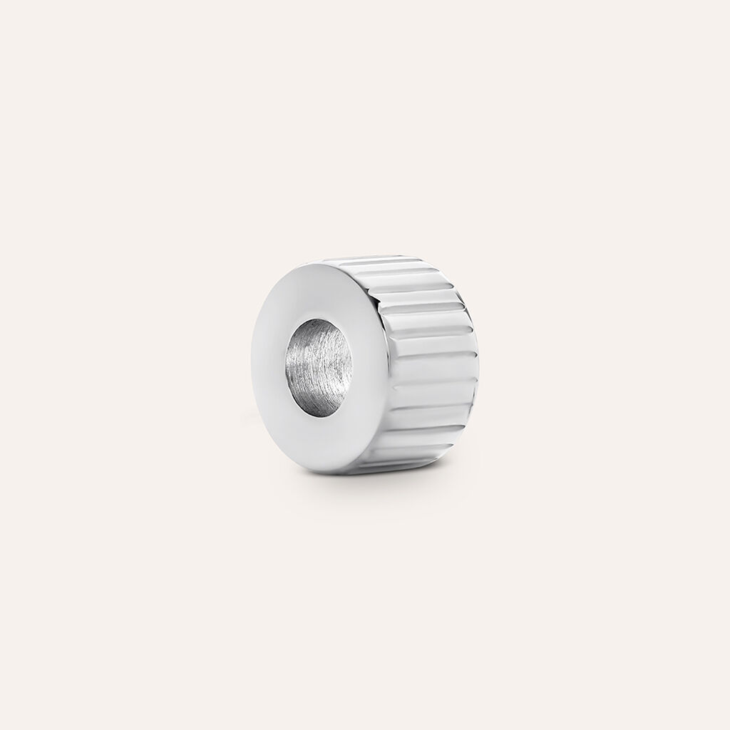 Bead Essential Code Acciaio Bicolore Bianco / Nero - Beads Uomo | Stroili
