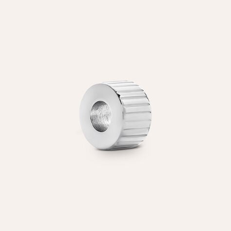 Bead Essential Code Acciaio Bicolore Bianco / Nero - Beads Uomo | Stroili