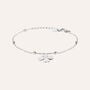 Bracciale Quadrifoglio Acciaio Cubic Zirconia 16.5+3cm