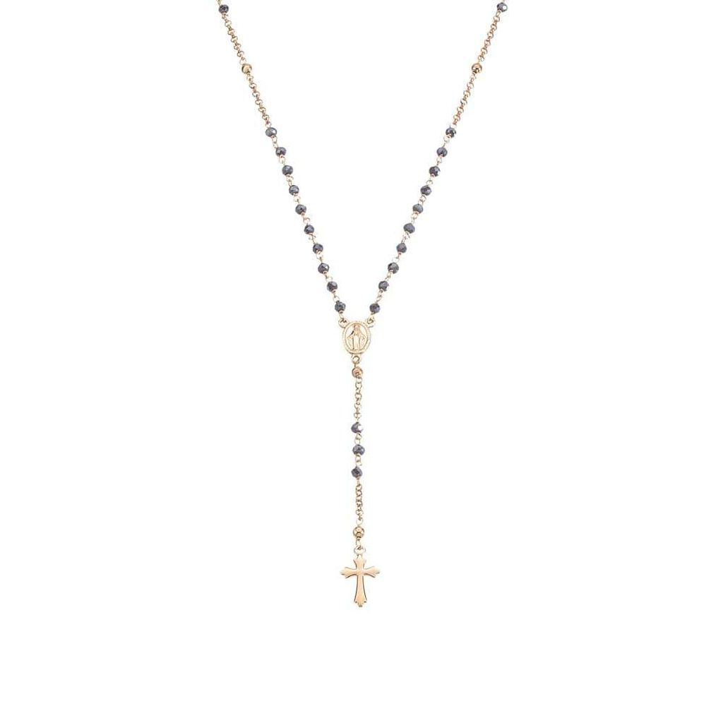 Collana Rosario Silver Soul Argento Rosa Cristallo - Collane Rosario Donna | Stroili