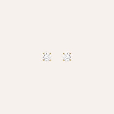 Orecchini Lobo Punto Luce Silver Glow Argento Dorato Cubic Zirconia