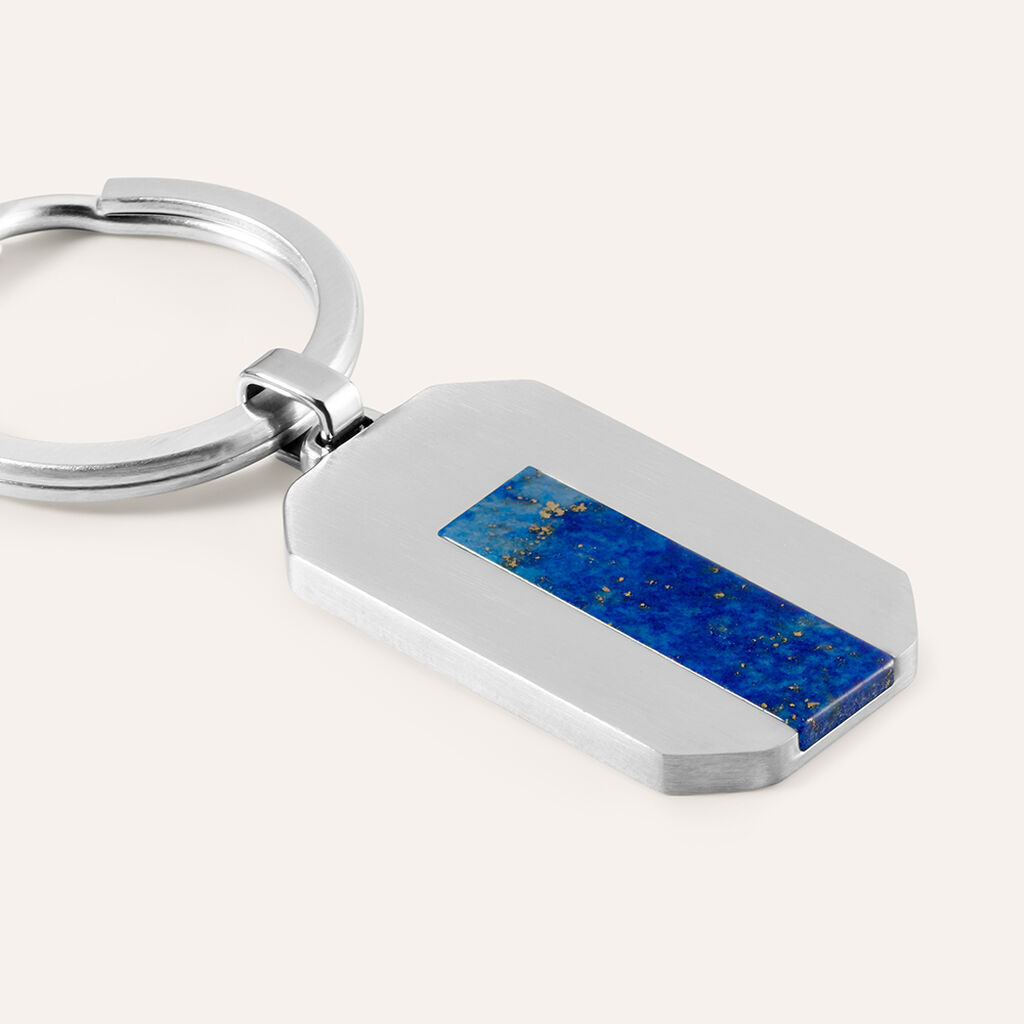 Portachiavi Man Code Acciaio Lapislazzuli