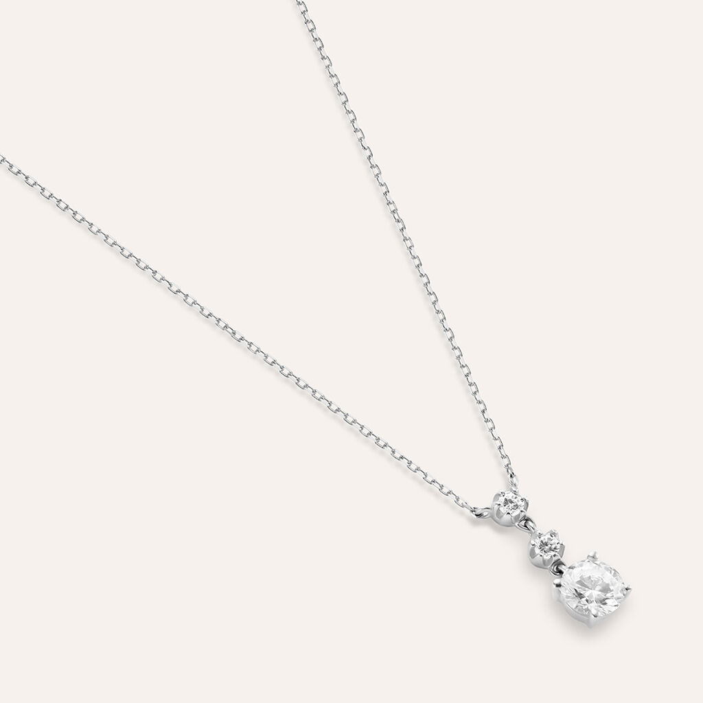 Collana Claire Oro Bianco Cubic Zirconia - Collane Donna | Stroili