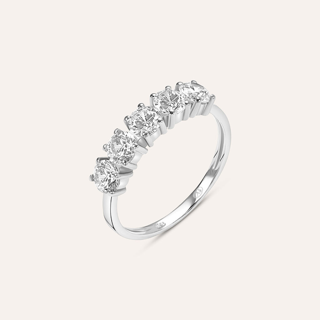 Anello Riviere Claire Oro Bianco Cubic Zirconia - Anelli Riviere Donna | Stroili