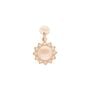 Charm in argento rosato e strass sole
