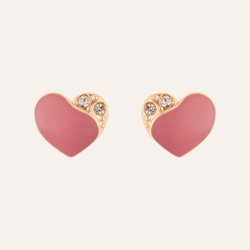 Orecchini Lobo Lady Sweet Acciaio Rosa Cristallo - Orecchini a Lobo Donna | Stroili