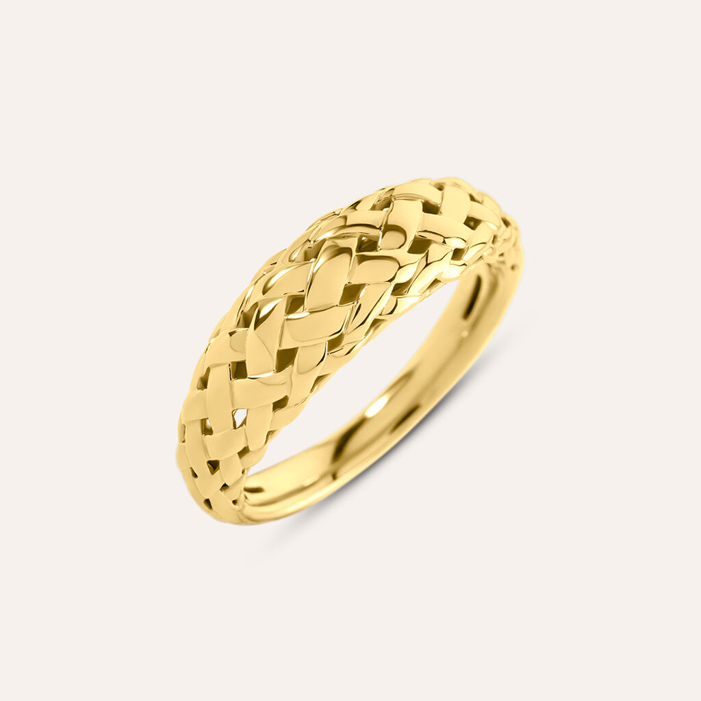 Anello Fascia Desideria Argento Nobile Dorato
