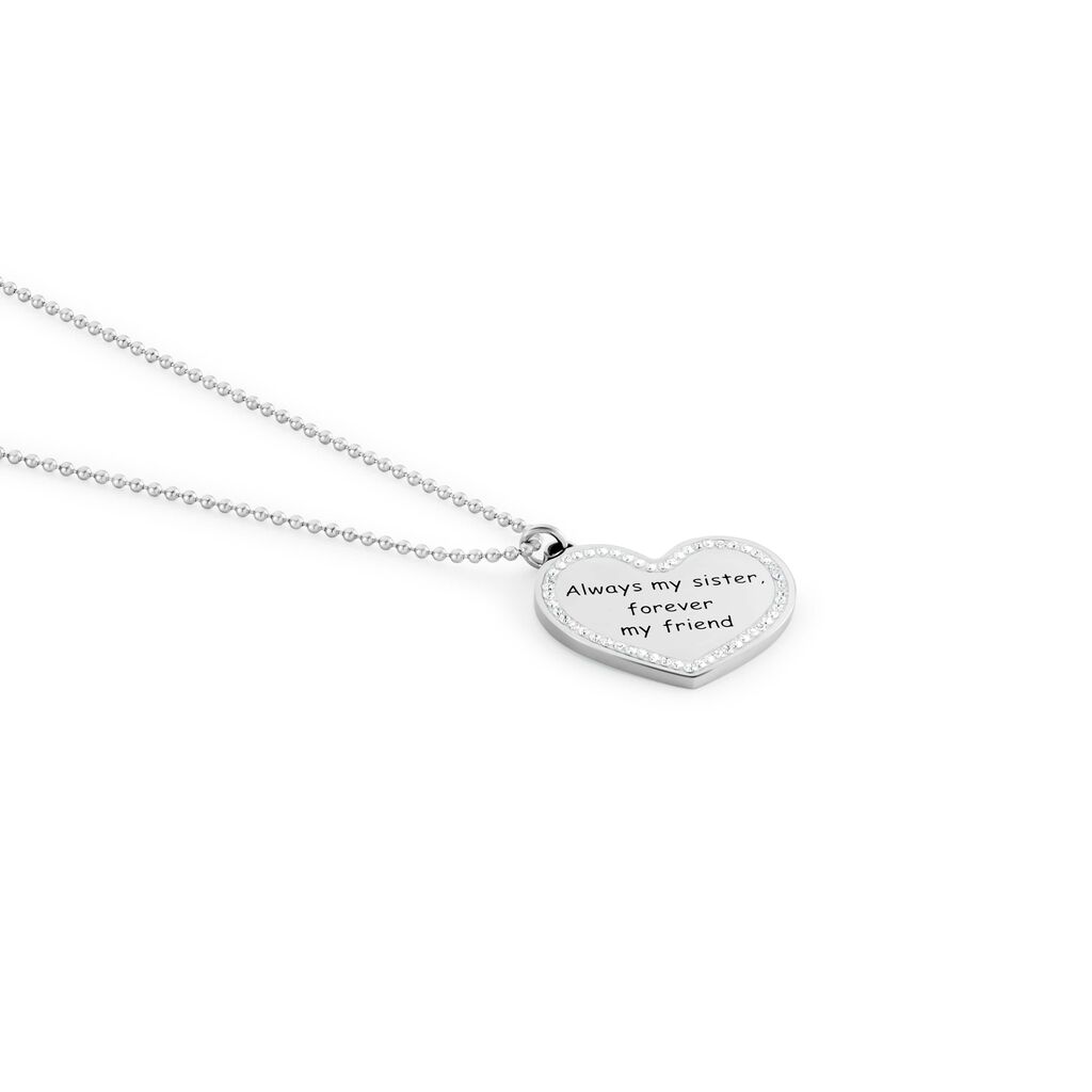 Collana Lady Message Acciaio Cristallo - Collane Donna | Stroili