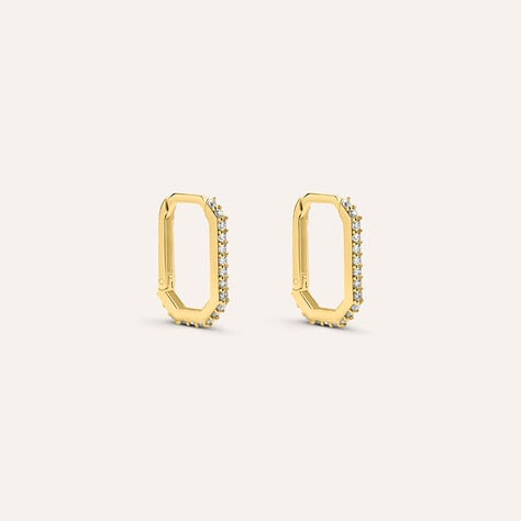 Orecchini A Cerchio Toujours Oro Giallo Cubic Zirconia - Gioielli Donna | Stroili