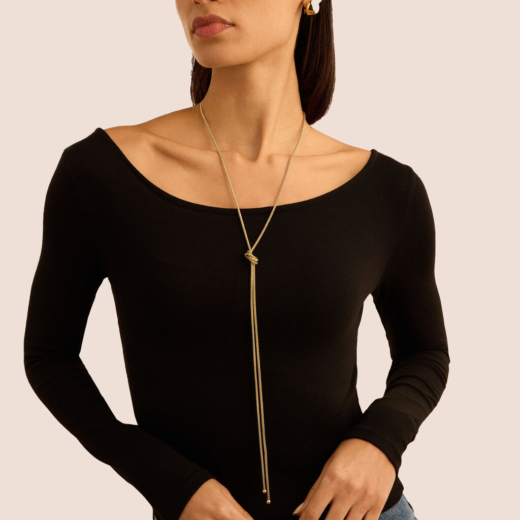 Collana Cravattino Radiance Acciaio Dorato