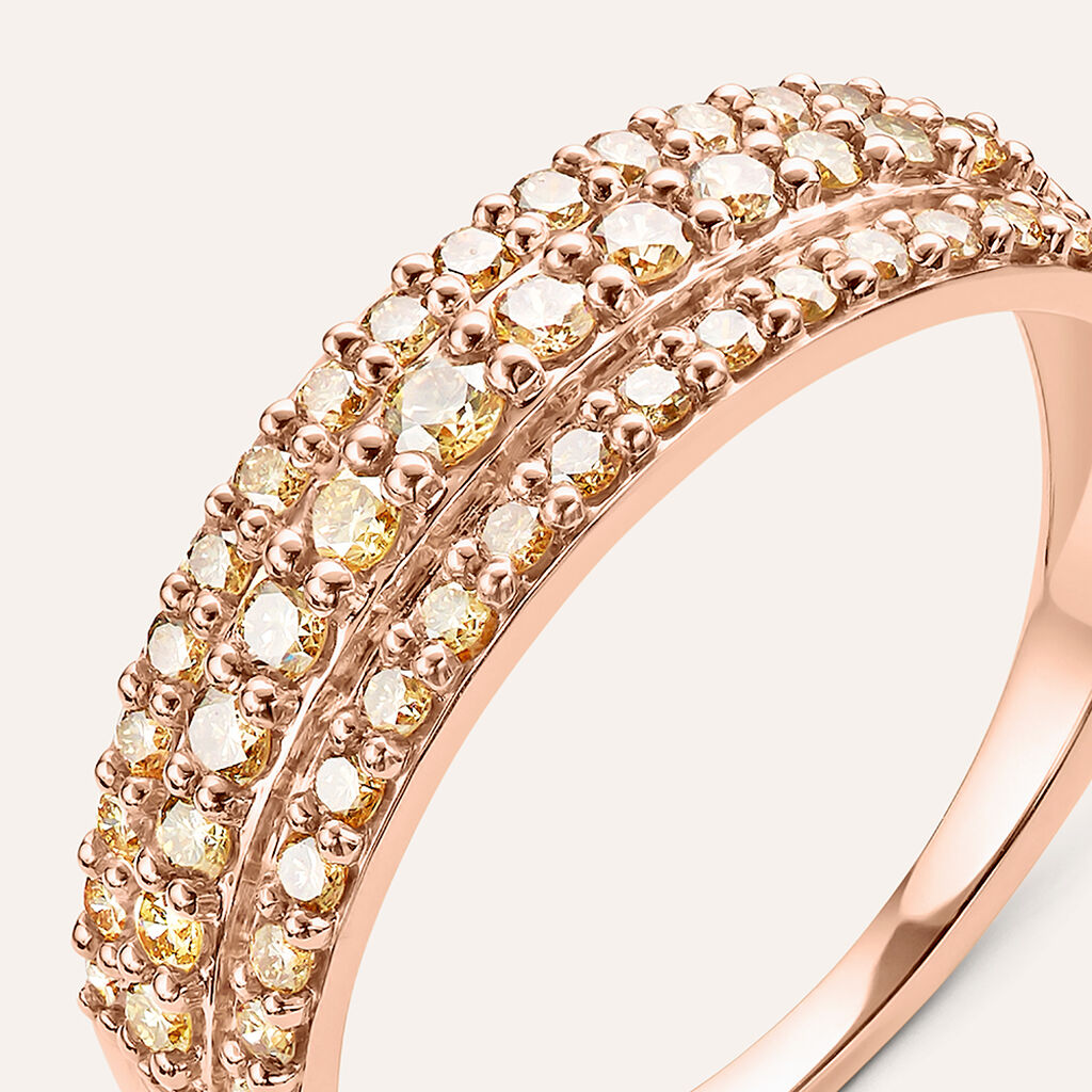 Anello Fascia Sophia Oro Rosa Diamante