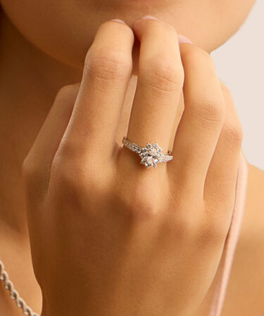 Anello Fantasia Kate Claire Oro Bianco Cubic Zirconia