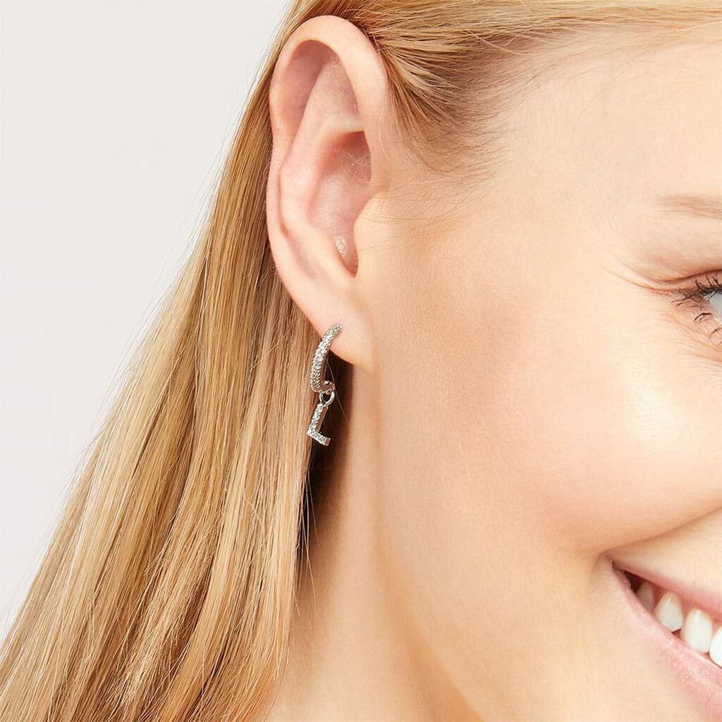 Mono Orecchino A Cerchio Silver Moments Argento Rodiato Cubic Zirconia - Mono Orecchino Donna | Stroili