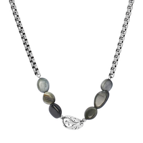 Collana Man Code Acciaio Occhio di Falco - Collane Uomo | Stroili