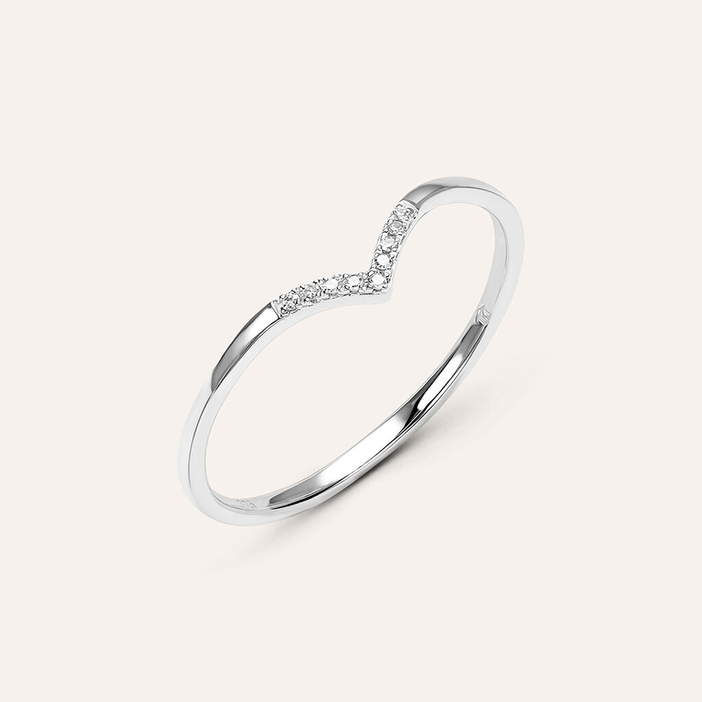 Anello Fantasia Sophia Oro Bianco Diamante