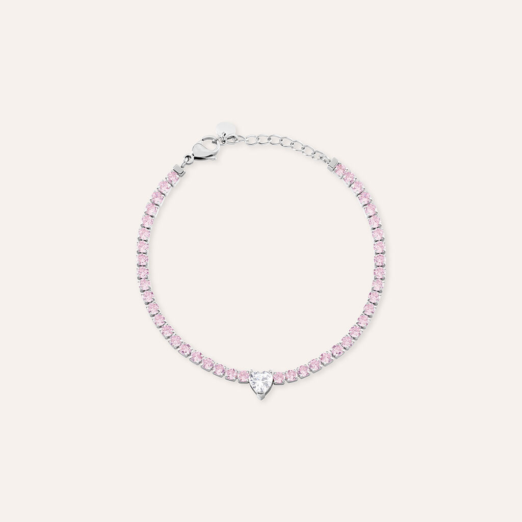 Bracciale Tennis Aura Acciaio Cristallo