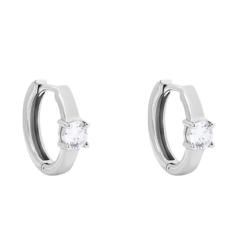 Orecchini A Cerchio Silver Elegance Argento Rodiato Cubic Zirconia - Orecchini a Cerchio Donna | Stroili