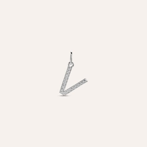 Pendente Poème Oro Bianco Cubic Zirconia - Ciondoli Donna | Stroili