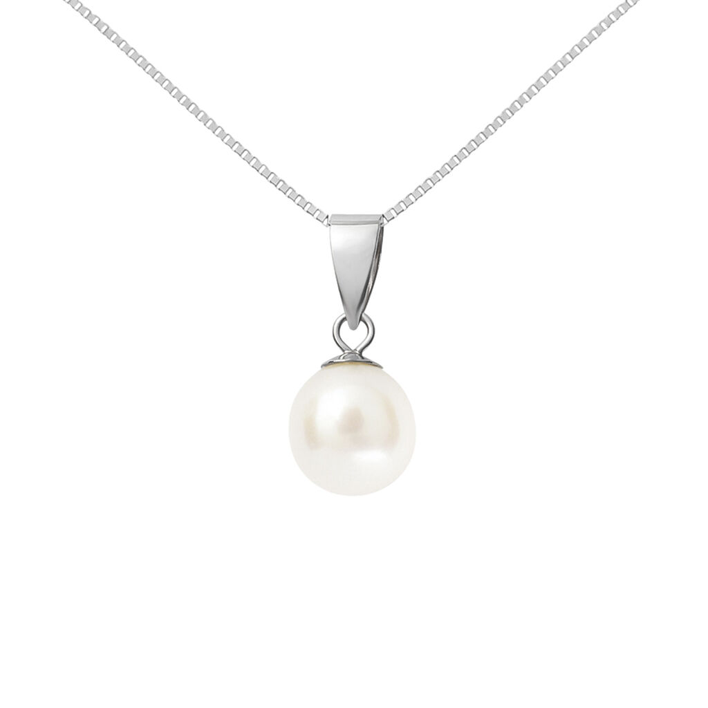 Collana Gabrielle Oro Bianco Perla D'Acqua Dolce - Collane Donna | Stroili