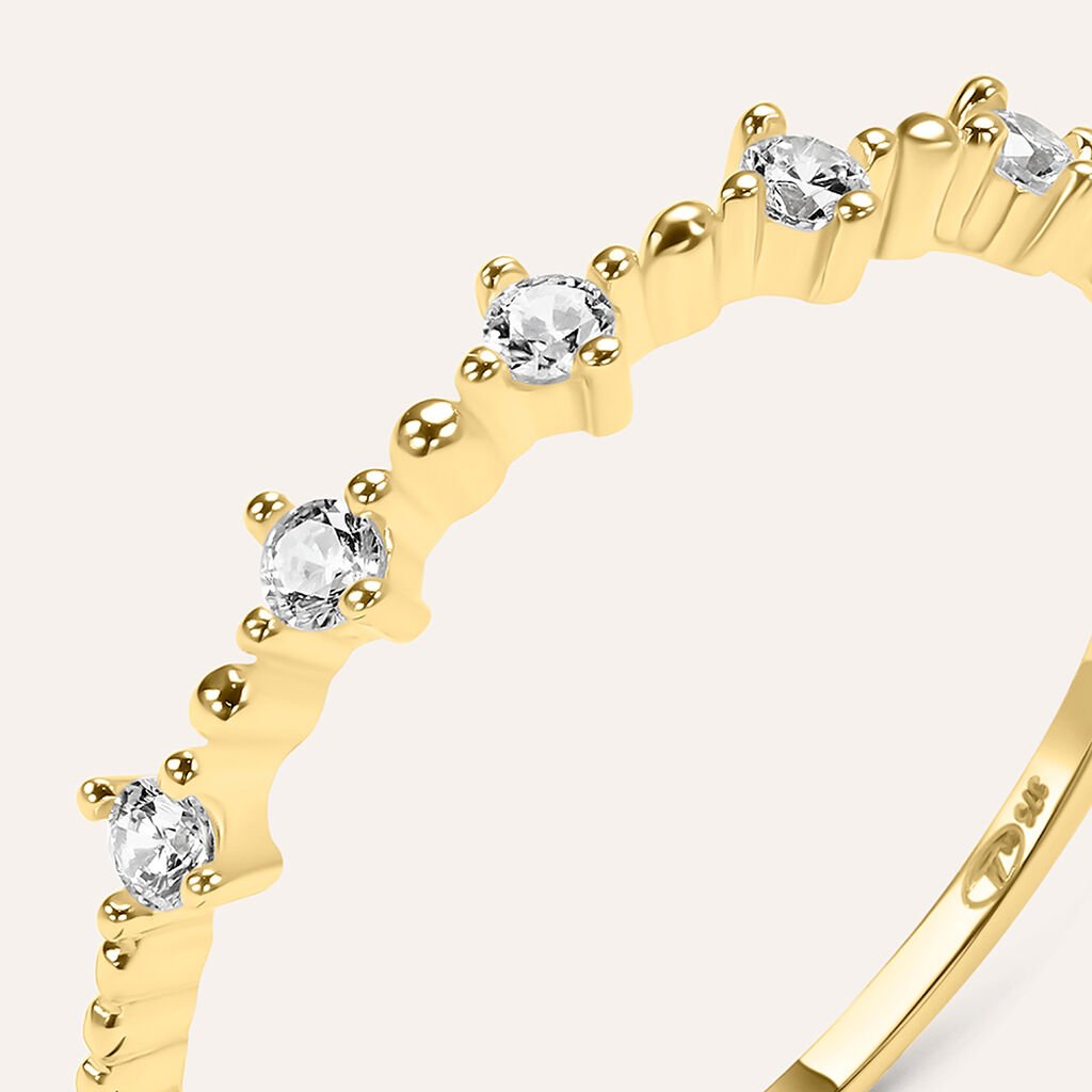 Anello Fantasia Claire Oro Giallo Cubic Zirconia