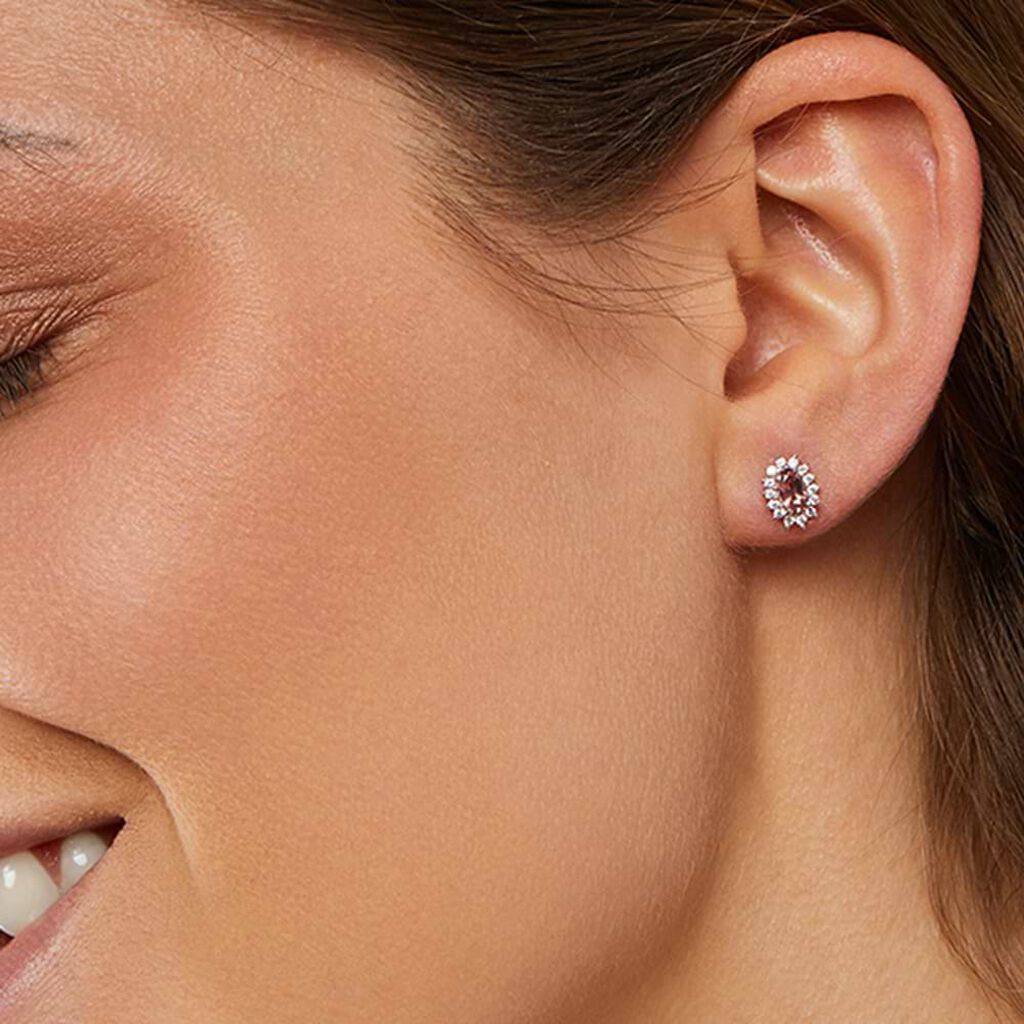 Orecchini Lobo Amélie Oro Bianco Topazio Cubic Zirconia - Orecchini a Lobo Donna | Stroili
