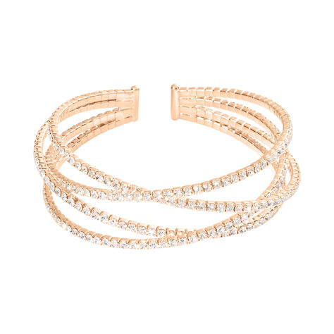 Bangle Romantic Shine Metallo Rosa Cristallo - Bracciali Rigidi Donna | Stroili