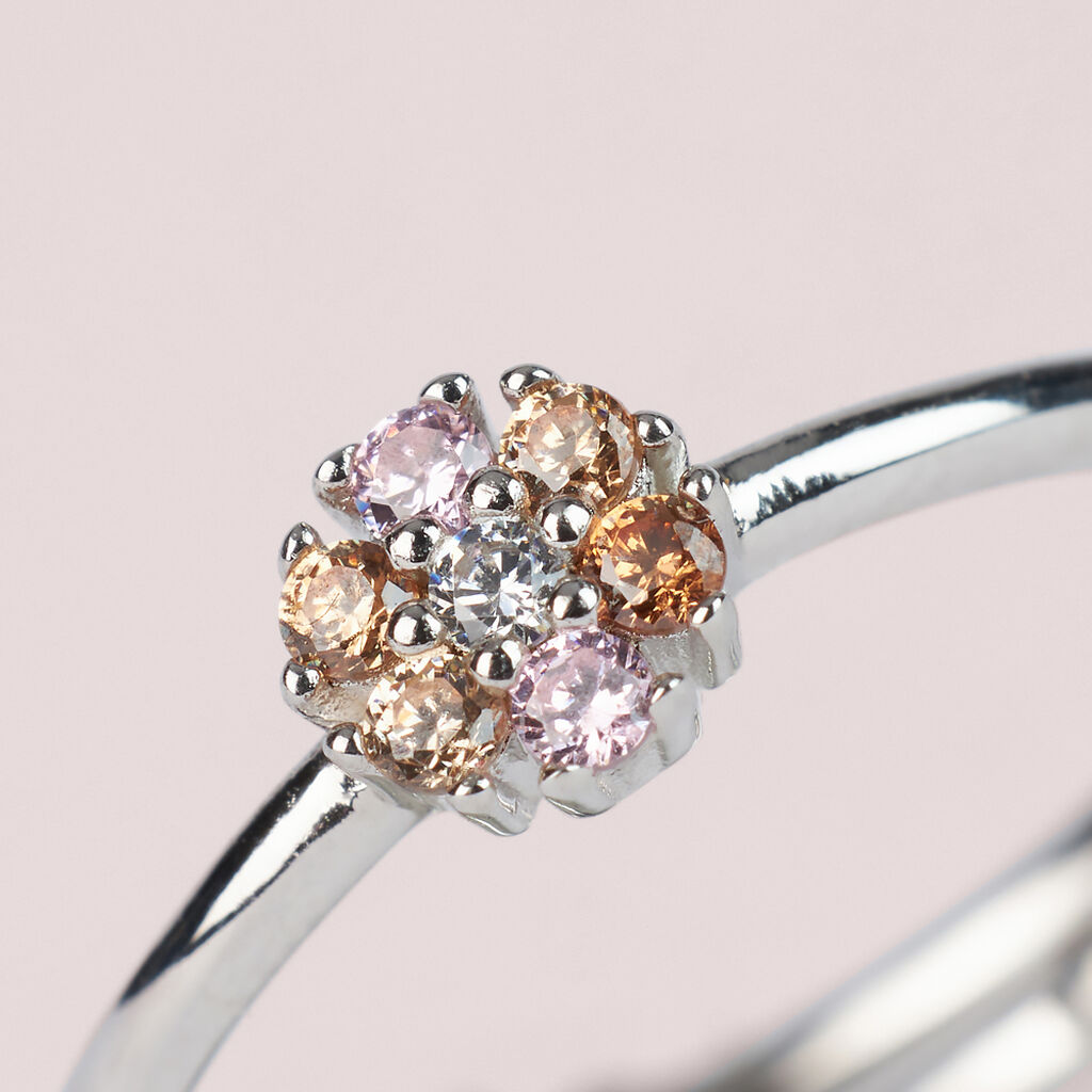 Anello Fantasia Silver Baby Argento Rodiato Cubic Zirconia