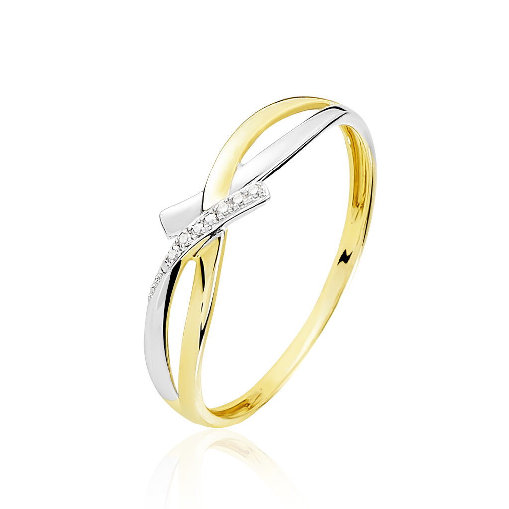 Anello Fascia Sophia Oro Bicolore Diamante - Anelli con Pietre Donna | Stroili