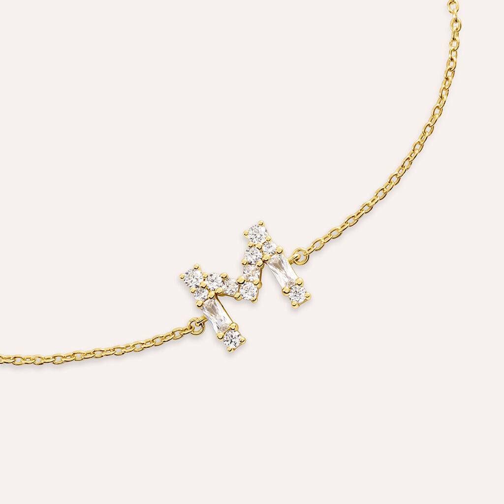 Bracciale Silver Glow Argento Dorato Cubic Zirconia