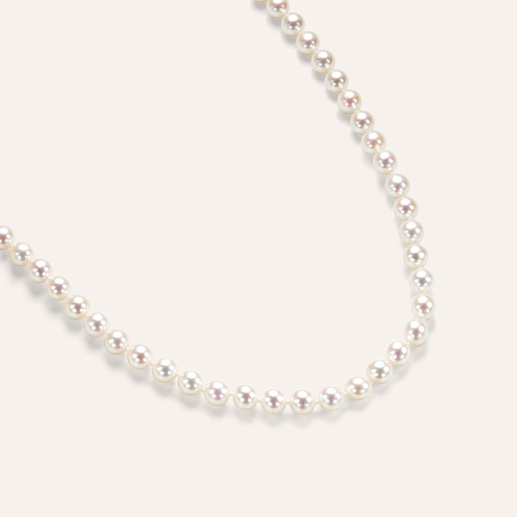 Collana Gabrielle Oro Bianco Perla Akoya - Collane Donna | Stroili