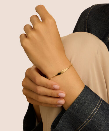Bracciale Con Targhetta Religious Gold Oro Giallo