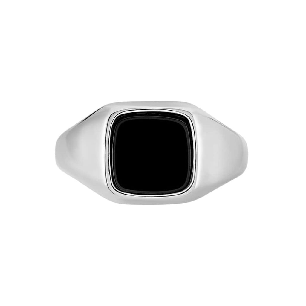 Anello Chevalier Silver Collection Argento Rodiato Onice - Anelli Chevalier Donna | Stroili