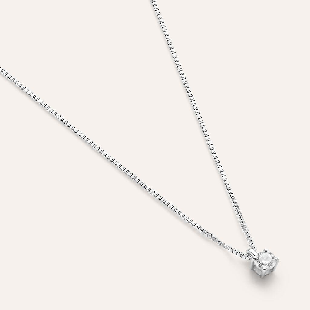 Collana Punto Luce Firmamenti Oro Bianco Diamante