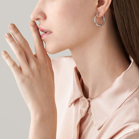 Orecchini A Cerchio Silver Collection Argento Rodiato - Orecchini a Cerchio Donna | Stroili