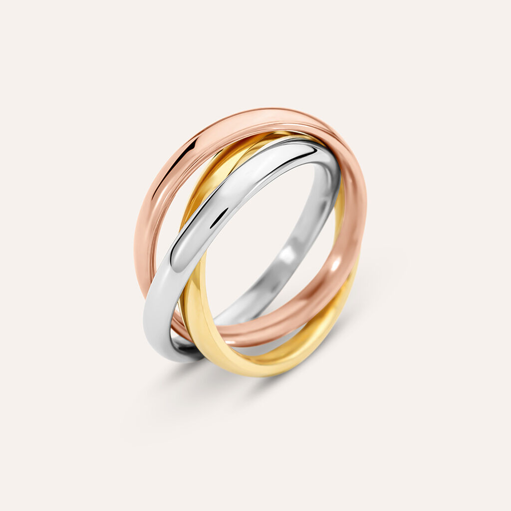 Anello Fedina Sunrise Acciaio Tricolore