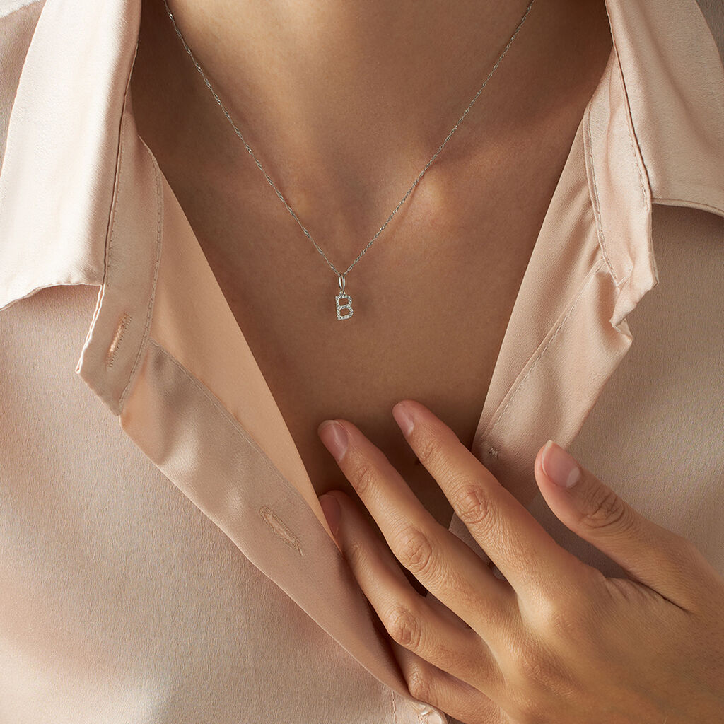 Pendente Sophia Oro Bianco Diamante - Ciondoli Donna | Stroili