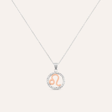 Collana Sunrise Acciaio Bicolore Bianco / Rosa Cubic Zirconia
