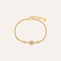 Bead Essential Code Acciaio Dorato Cristallo