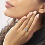 Anello Trilogy Am&eacute;lie Oro Bianco Topazio Cubic Zirconia